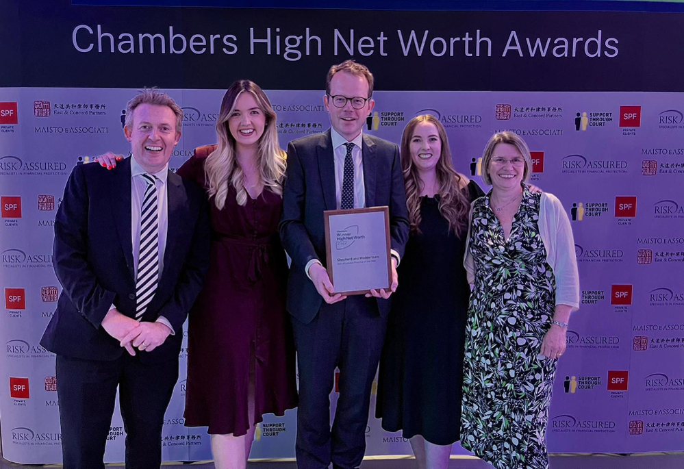 Shepherd and Wedderburn team recognised at Chambers High Net Worth